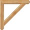 Ekena Millwork Traditional Craftsman Rough Sawn Bracket w/ Offset Brace, Western Red Cedar, 8"W x 48"D x 48"H BKT0806X48X48TRA04RWR - alternate 4